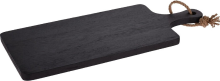 Snijplank van rubberhout   Zwart, 50 x 15 x 2 cm