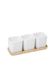 Orthex Eden gerecyclede kruidenpot, set   Wit