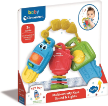 Clementoni baby multi activiteiten sleutel geluid  en lichtspeelset   3 sleutels, diverse