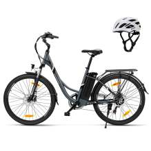 [Biking Bundel] Touroll B1 15,6 Ah 26 Inch 250 W Elektrische Stadsfiets + OutdoorMaster Volwassenen MIPS Hardloopfiets Helmen Wit M