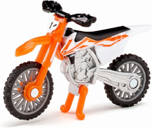 Siku KTM SX F 450 motorfiets   1:50, oranje en wit