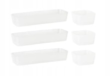 Storage Solutions Opslagoplossingen lade organizerset   7 stuks, transparant