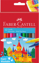 Faber Castell Faber Castell viltstiften set   12 stuks, assortiment kleuren
