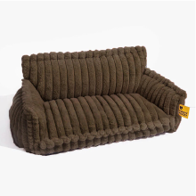FUNNYFUZZY Groot, wasbaar, zacht, orthopedisch slaapbank voor hond, kat en huisdier   bruin, maat M
