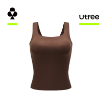 Utree naadloze bralette tanktop voor dames met pads, antibacterieel 10A, lente/herfst ondergoed   taupe   165/95(L)