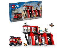 LEGO City 60414 Brandweerkazerne met Brandweerwagen