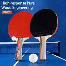 Double Fish 136 A Double Paddle tafeltennisset met 3 ballen
