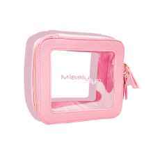 Misslyn semi transparante make uptas, waterdichte transparante make uptas in kwartsformaat voor op reis, stijlvolle opvouwbare make uptas voor de commutatie, stijlvolle uitstraling, transparante zichtbaarheid, waterbestendige bescherming, ruim ontwerp, ge