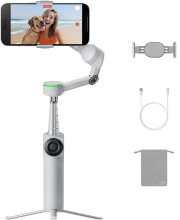 Insta360 Flow 2 Pro pakket grijs   opvouwbare AI smartphonegimbal, volgfunctie in 200+ apps met DockKit, AI volger, volgfunctie voor meerdere personen, 360°