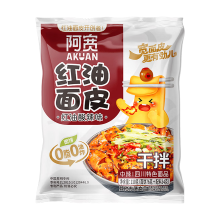 Bai Jia A KUAN rode olie noedels met een zure en pittige smaak 110 g
