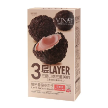 Franzzi VINA Koekjes met vloeibare chocoladevulling, aardbeiensmaak, 100 g