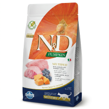 Farmina N&D pompoen gesteriliseerde kat lam 1,5 kg