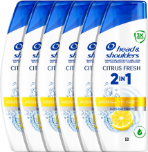 Head & Shoulders HEAD&SHOULDERS Citrus Fresh 2 in 1 Shampoo, Anti roos Shampoo en Conditioner 6x 250 ml