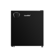 Comfee' RCD48BL2EUY(E) Koelkast, 11,5 gal (43 L), Breedte 17,5 inch (44,5 cm), Afneembare handgreep, Eenpersoons, Mini, Youniq serie, Rechtsopenend, Compact, 3 temperatuurstanden, Energiebesparend, Stil ontwerp, Zwart [Energieklasse E]