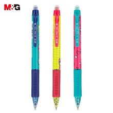 M&G zoveel katten uitwisbare gelpennen, 6 stuks, kristalblauwe inkt, intrekbare uitwisbare pennen, fijne punt 0,5 mm, schattig kattenontwerp, soepel schrijvende gelpennen met comfortabele grip voor school, kantoor en planner
