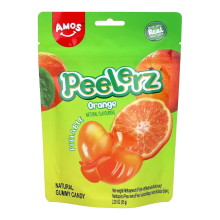 Amos Peelerz gummie snoep   sinaasappel 65 g