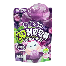 Kooday 【Verkoeling】Xin Qi Tian Grape Bobo 3D peelbare gummie snoepjes (druivensmaak) 75 g