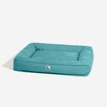 FUNNYFUZZY waterbestendig hondenbed met omsluitende rand voor grote honden, maat L, donkergroen