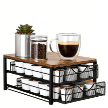 SRD 2 laags capsulehouder voor koffiecapsules (zwart)