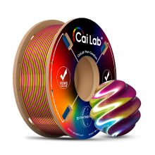 CAILAB 3D printer Filament PLA Silk Driekleurig   Paars & Blauw & Geel