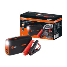 OSRAM BATTERYstart 400, compacte en krachtige lithium starthulp met powerbank functie, 2000 A, 12 V, voor motorfietsen en auto's, tot 8 liter benzinemotoren en 4 liter dieselmotoren