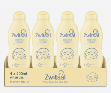 Zwitsal zeepvrije douchegel met calendula 4 x 200 ml