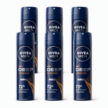 NIVEA MEN Deep Espresso Anti transpirant Deodorant Spray   72 h Bescherming   150 ml (6 Pack)