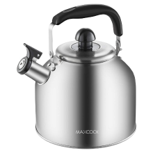 Maxcook 304 RVS fluitketel 4 L RVS fluitketel, geborsteld satijn, geschikt voor het koken van water en thee op een inductiekookplaat, gaskookplaat MCH287