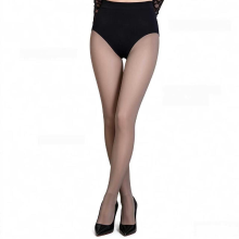 Fleece gevoerde over de knie sokken tights leggings zwart EU S
