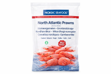 Nordic Seafood MSC Noord Atlantische garnalen met schaal, gekookt, Pandalus, 1 kg (netto 800 g)