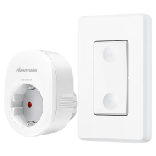 Dewenwils draadloze stopcontacten met afstandsbediening, 16 A, 3680 W, radiostroomschakelaar voor feestdecoratie, 30 m bereik, draadloze wandschakelaar, geen kabels nodig, uitbreidbaar