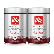 Illy Bold Roast Intenso Gemalen Koffie   250 g x2