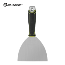 ROLLINGDOG 12,7 cm Flexibel voegenmes, holgeslepen 420 staal, rubberen handgreep, hamerkop, voor drywall voegen, voegmassa, gips, renovatie.