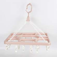 JORDAN&JUDY Vierkante roze kledingknijpers voor wasrek (30 stuks)