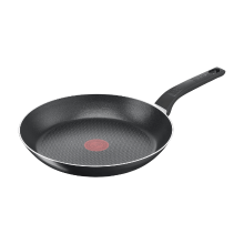 Tefal Easy Cook & Clean koekenpan, zwart, 32 cm diameter, aluminium behuizing, titanium antiaanbaklaag (PFOA vrij, loodvrij, cadmiumvrij), Thermo Signal technologie, volledig afgedichte coating aan binnen  en buitenkant, diffusiebodem, ergonomische handgr
