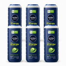NIVEA MEN Energy douchegel   3 in 1 douchegel met muntextract   Shampoo   500 ml (6 pack)