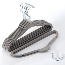 30 Pack Kindervelours, antislip kledinghangers, grijs