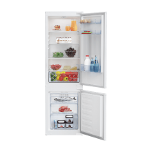 Beko BCHA275K41SN vrijstaande koel vriescombinatie   275 liter inhoud   NoFrost   zilver