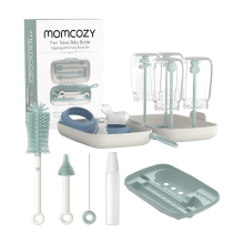 Momcozy 7 in 1 draagbare flessenborstelset LS001   Groen (1 set, voor de Europese markt)