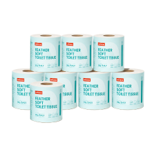 Ochama Vederzacht Toiletpapier, 5 Laags, 200 g, 8 Rollen, FSC gecertificeerd, Dik Toiletpapier met Kern, Kleinverpakking