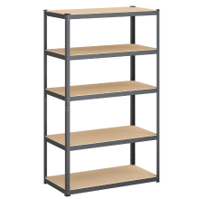 JOYFURNOS Ochama stellingkast met 5 planken, stalen stellingkast voor opslag, voor garage, schuur, draagvermogen 750 kg, grijs