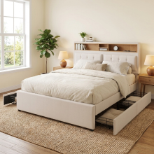 URBAN MEUBLE URBAN MEULE Opbergcollectie gestoffeerd platformbed met lades 160x200 cm (1 stuk)