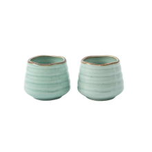 YumiPLUS 2 stuks 160 ml / 5,4 oz Groen Matcha Latte Beker