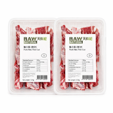 Raw Naturals RAW NATURAL Varkensribbetjes Fijn Gesneden – 2 x 1 kg