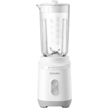 Philips 3000 serie mini blender, HR2510/90 – 0,6 l, 350 W, ijsvermalen, compact ontwerp, ProBlend technologie – wit/zilver