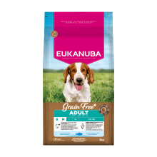 Eukanuba Graanvrij Hondenvoer voor Volwassen Honden (Klein/Middelgroot) met Oceaanvis 3 kg