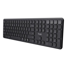 Trust Vaiya   Draadloos Toetsenbord   Multidevice    Full size Toetsenblok   Schaarvormige Toetsen   QWERTY US   Zwart