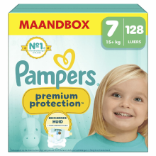 Pampers Premium Protection Luiers Maat 7 – Maandbox 128 Luiers