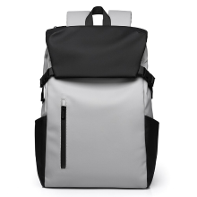 Color Block Flip Rugzak, 15,6 Inch Laptoprugzak, Waterafstotende Slijtvaste Dagrugzak Voor Heren Dames School Stad Commute Reizen