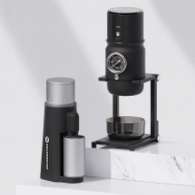 Starseeker set: EDGEmini draagbare draadloze elektrische koffiemolen + Super58 draagbare espressomachine (voor thuis/kantoor/kamperen)